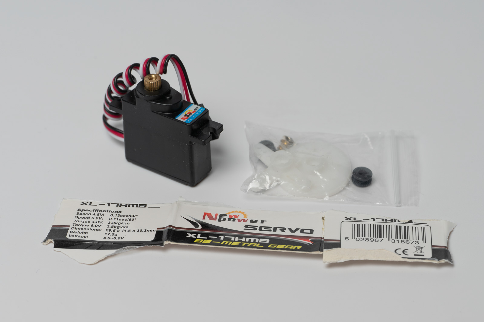 NewPower XL-17HMB Metal Gear Micro Servos